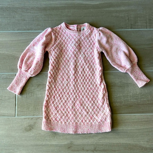 Janie and Jack Girls Pink Sweater Dress.